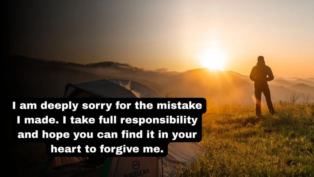 Sorry for My Mistake Messages