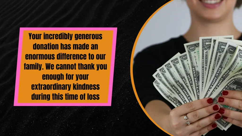 Sincere Thank You Notes for Memorial Fund Donations