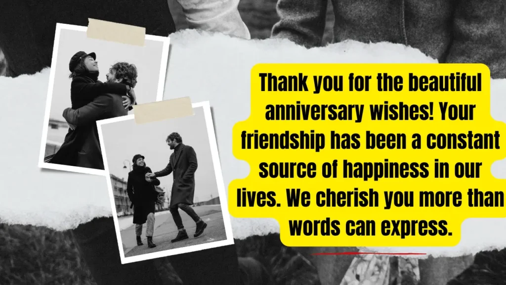 Thank You Card Messages for Anniversary Wishes