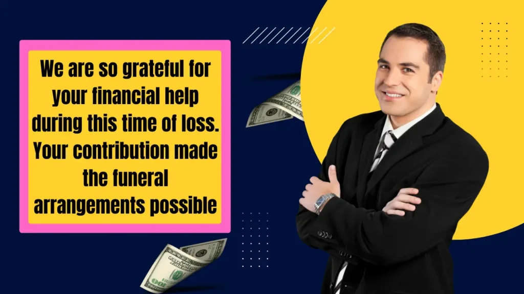 Funeral Thank You Messages for Money Donations