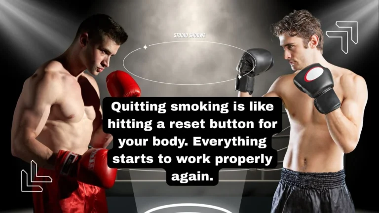 Quitting smoking is like hitting a reset button for your body. Everything starts to work properly again.