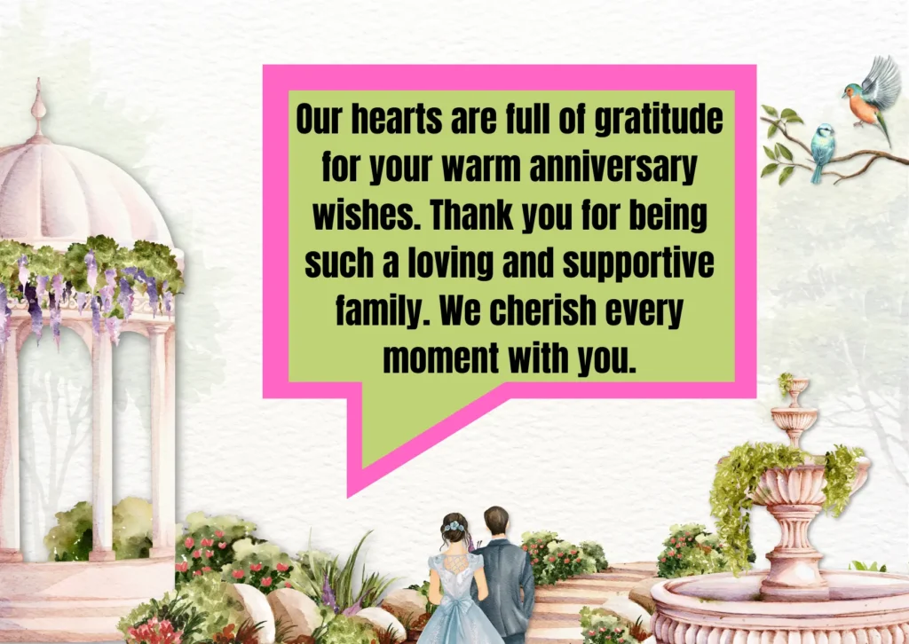 Thank You Messages for Anniversary Wishes on Social Media