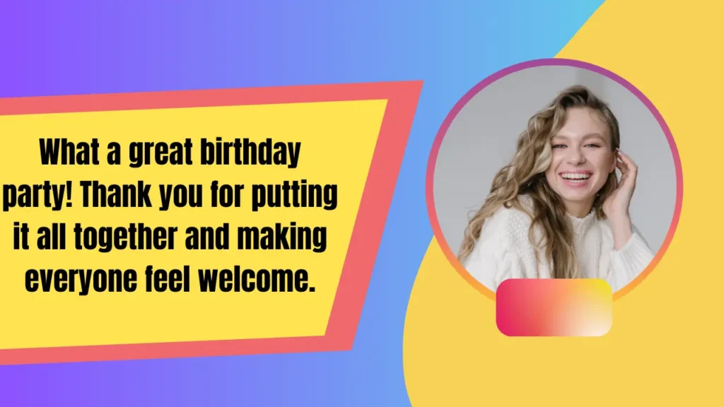 Formal Thank You Messages for Party Host