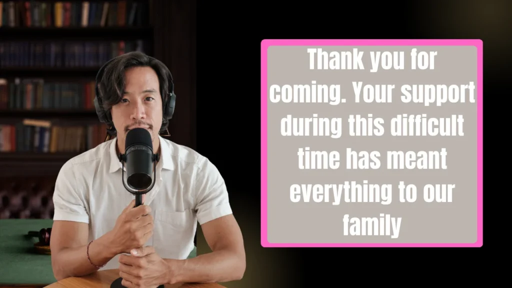 Thank You Messages After a Funeral for Food and Meals