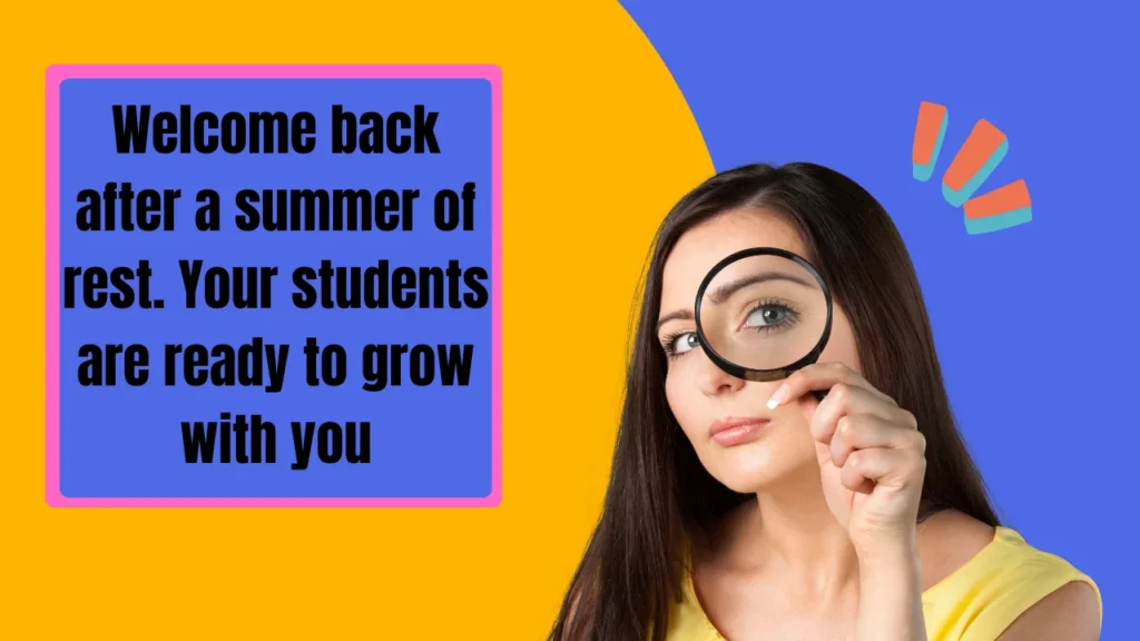 Welcome Back Messages for Teachers from Parents